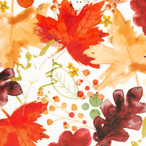 Autumn Leaves Harvest Digital - Shannon Fabrics Cuddle Minky