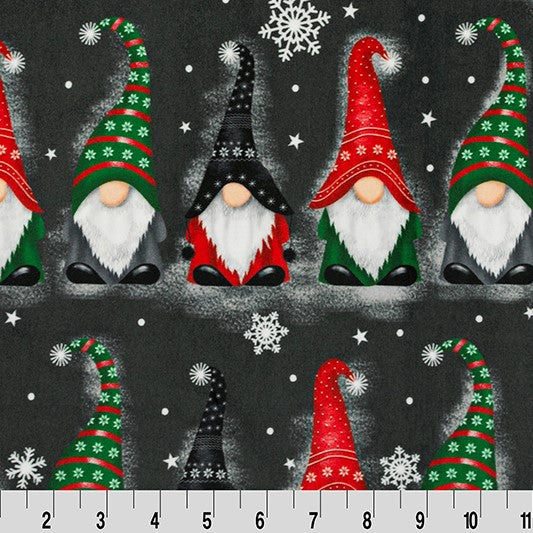 Ash Christmas Gnomes Digital - Shannon Fabrics Cuddle Minky