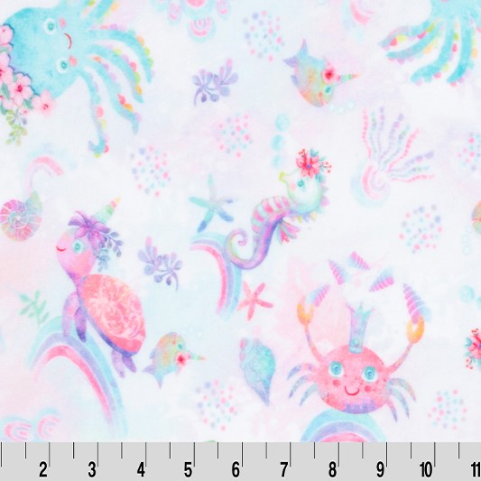 Pastel Splish Splash Digital - Shannon Fabrics Cuddle Minky