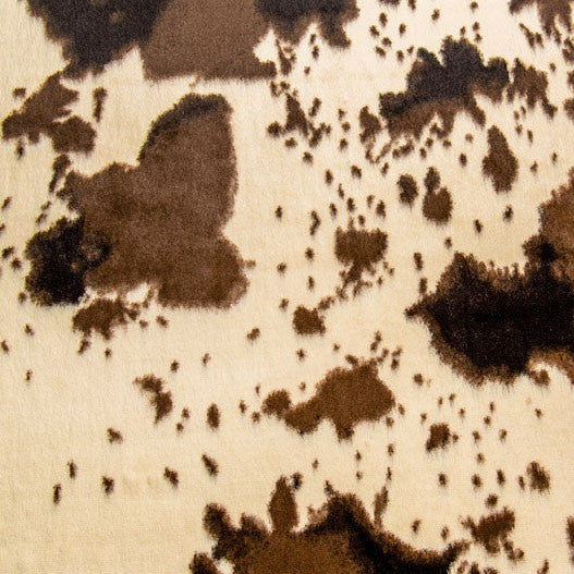 Ivory/Brown Pony Luxe - Shannon Fabrics Minky (LCPONYIVORY/BROWN)