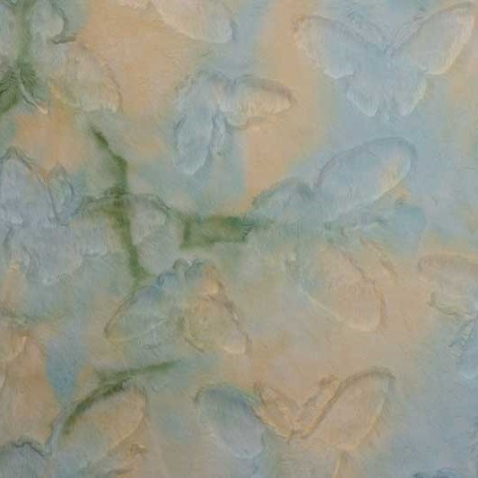 Lemon Fizz Sorbet Butterfly Embossed Luxe - Shannon Fabrics Cuddle Minky (lcsbutterflylemonfizz)