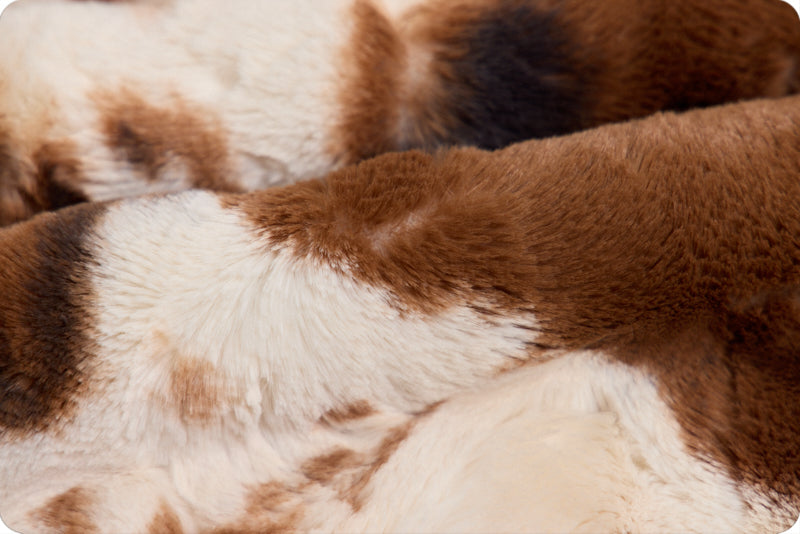 Wild Ivory/Brown Pony Luxe - Shannon Fabrics Minky