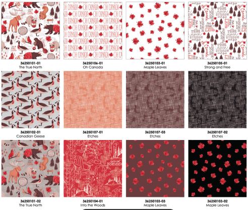 Jelly Roll - 40 piece Oh Canada - Camelot Cotton
