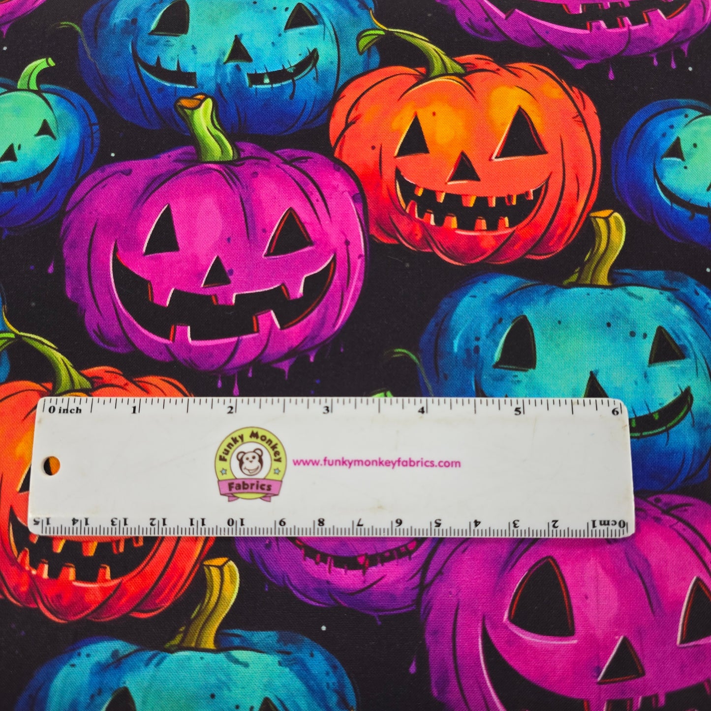 Neon Pumpkins - Four Seasons - David Textiles Cotton