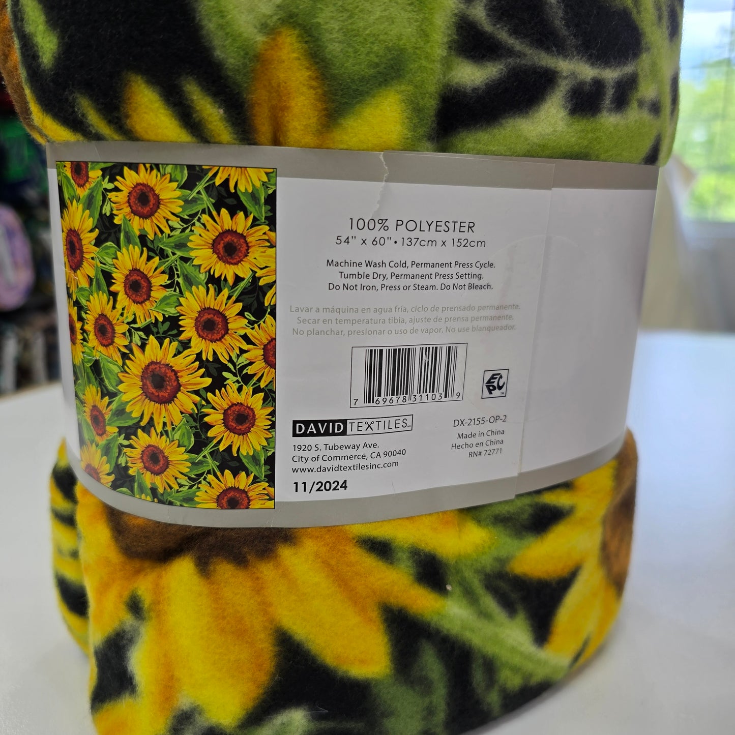 Sunflower Bouquet 1.5 yard cut - David Textiles Fleece