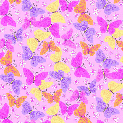 Pink Packed Butterflies - AE Nathan Flannel