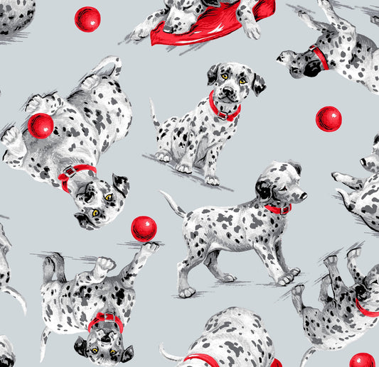 Dalmations on Grey - AE Nathan Flannel