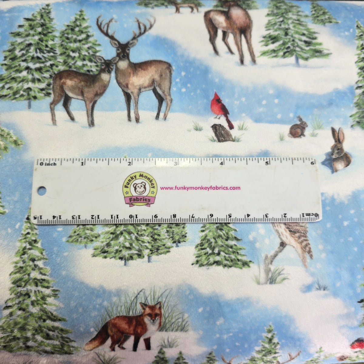 Winter Glen Blue - Shannon Fabrics Cuddle Minky
