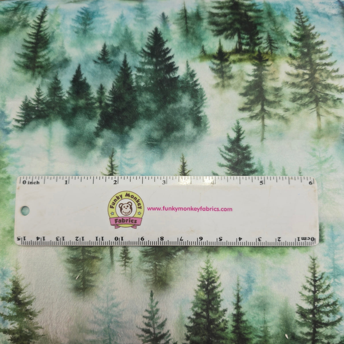 Hoffman Pine Trees Forest - Shannon Fabrics Cuddle Minky