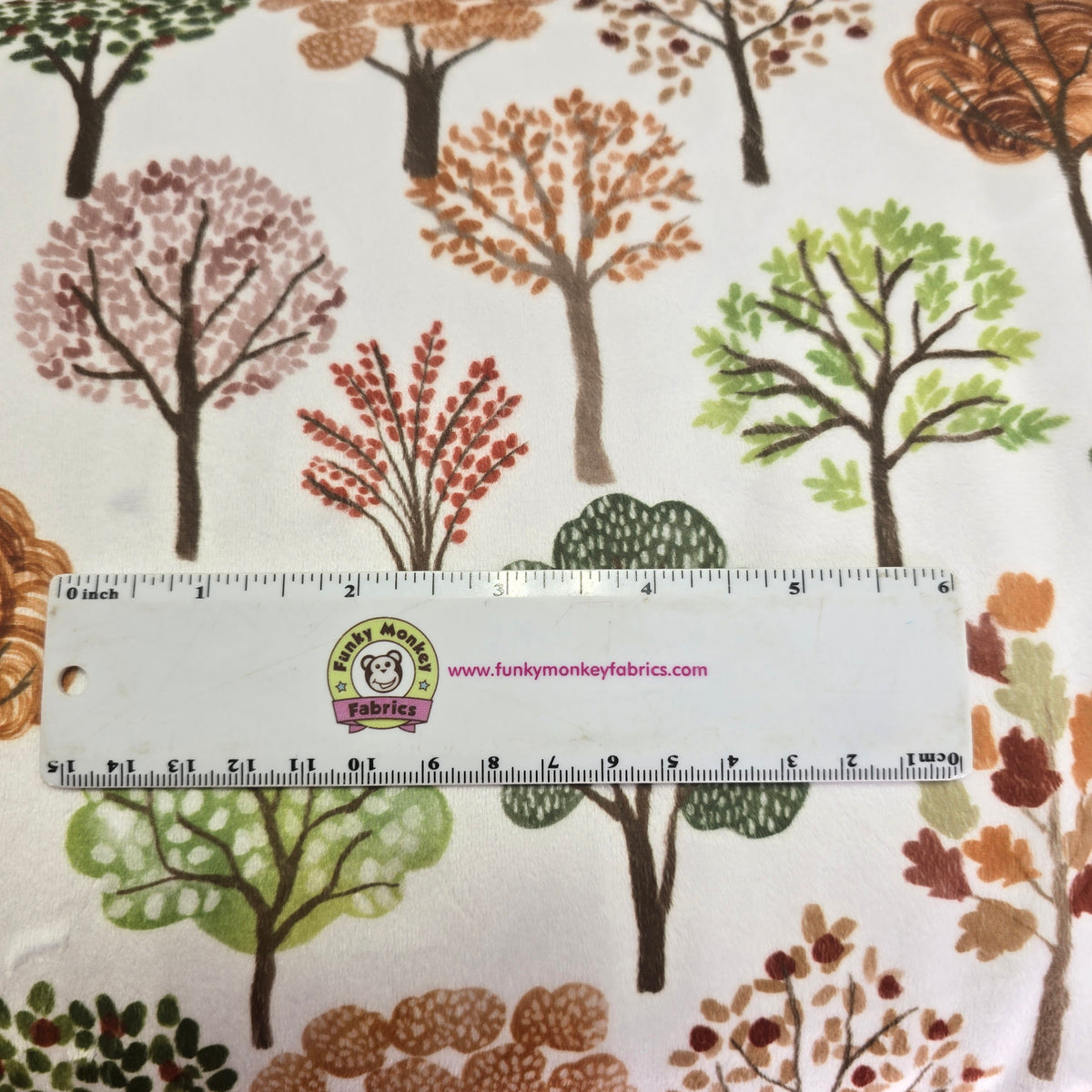 Leafy Lane Autumn Digital - Shannon Fabrics Cuddle Minky