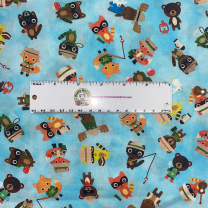 CLEARANCE Sky Campground Critters - Robert Kaufman Cotton