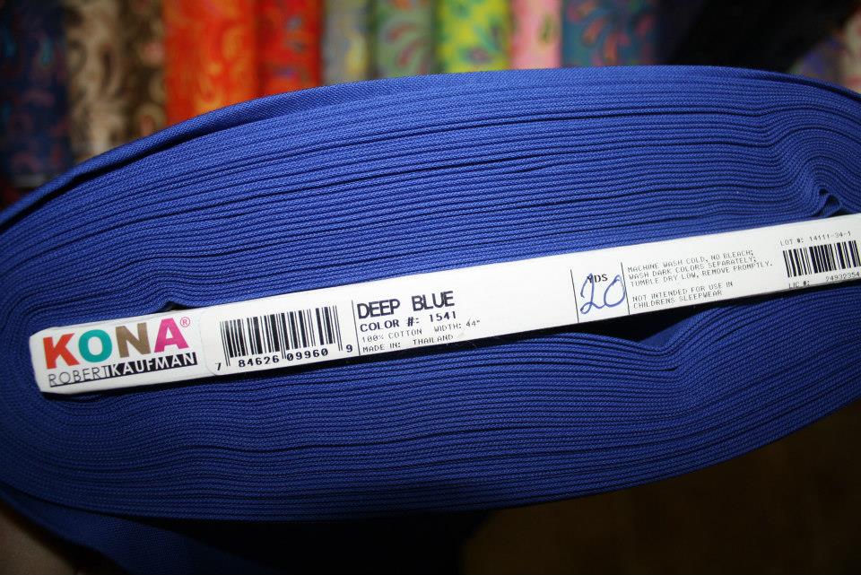 Kona Deep Blue – Robert Kaufman Cotton (kona33) (view)