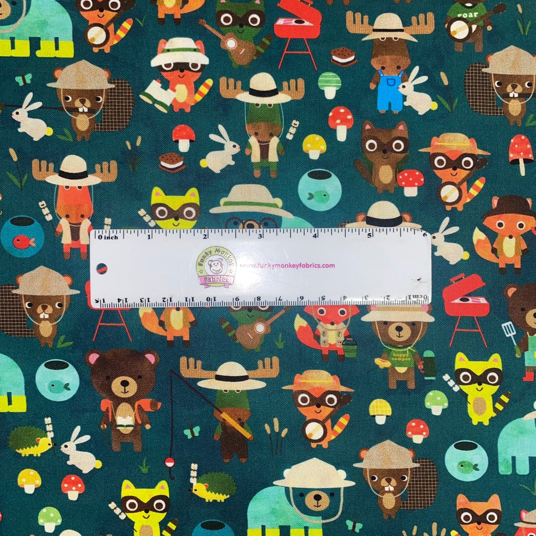 CLEARANCE Night Campground Critters - Robert Kaufman Cotton