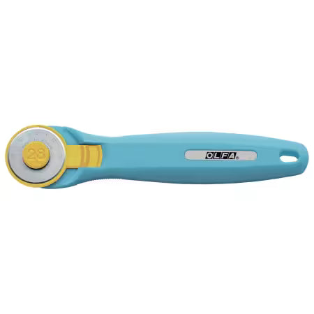 OLFA 28mm Aqua Quick Change Rotary Cutter & Bonus Touch Knife