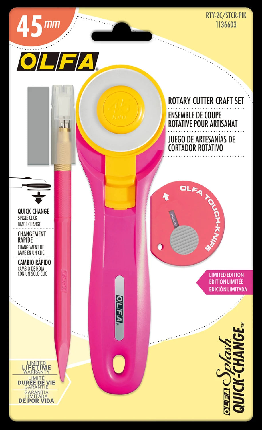 Pink Olfa Rotary Cutter Craft Set