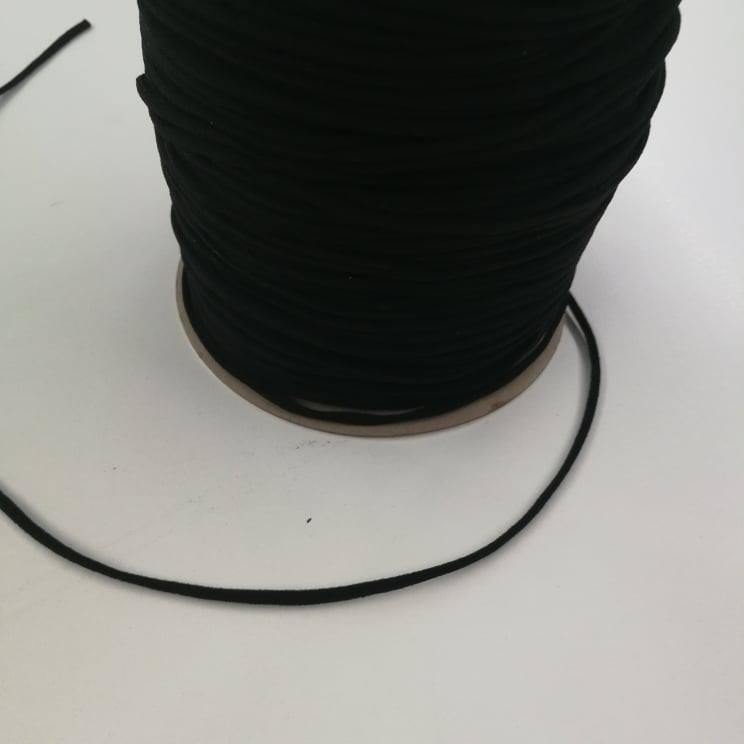 CLEARANCE 3mm Black Round Elastic