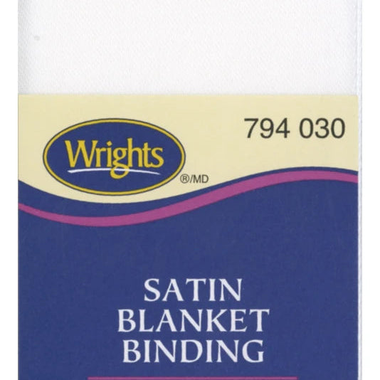 White Satin Blanket Binding