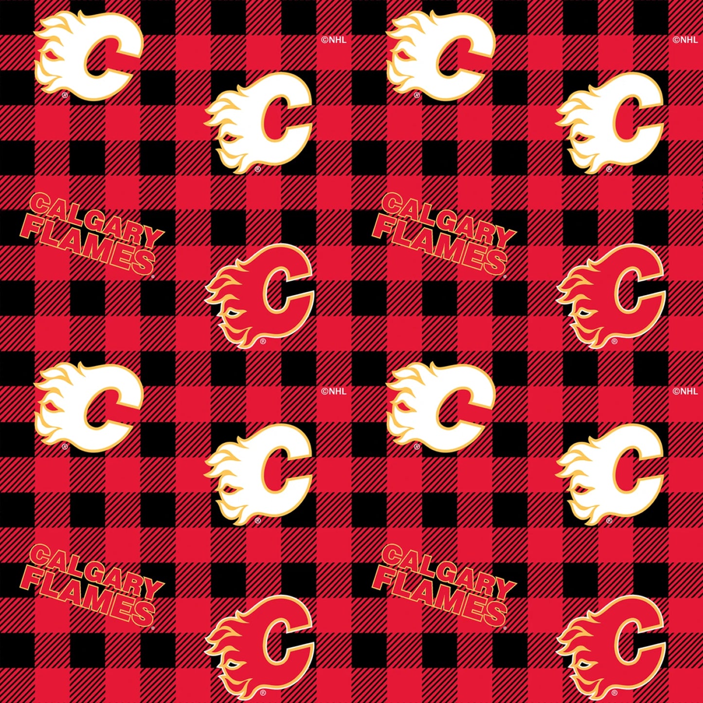 NHL Plaid Calgary Flames Flannel