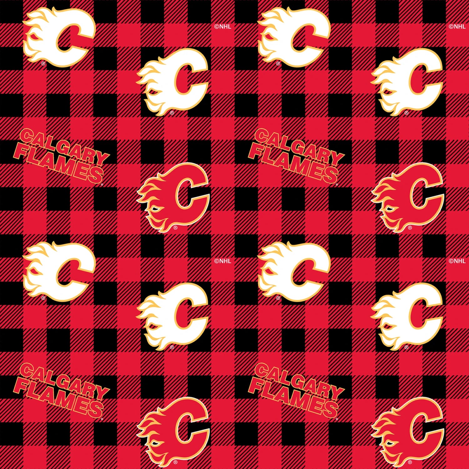 NHL Plaid Calgary Flames Flannel