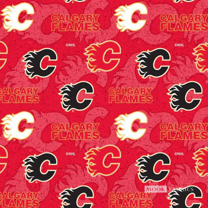 NHL Tone on Tone Calgary Flames - Sykel Enterprises Cotton