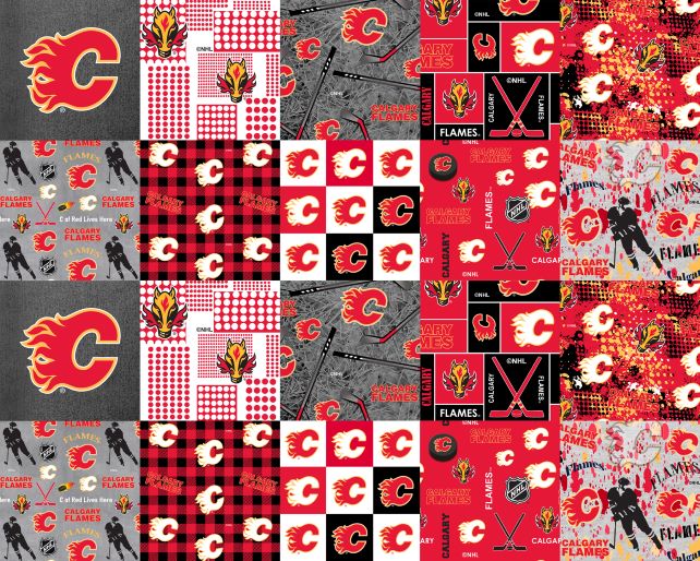 NHL Cheater Quilt Calgary Flames - Sykel Fleece