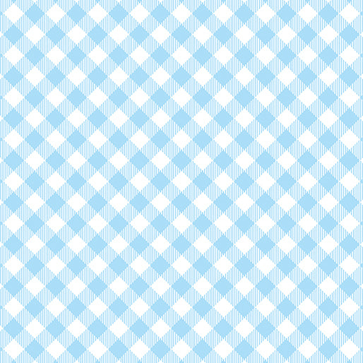 Gingham Plaid Blue - Benartex Cotton
