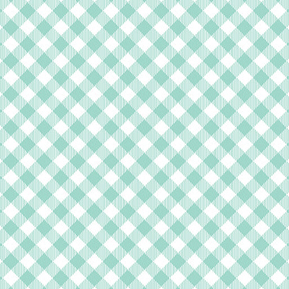 Gingham Plaid Aqua - Benartex Cotton