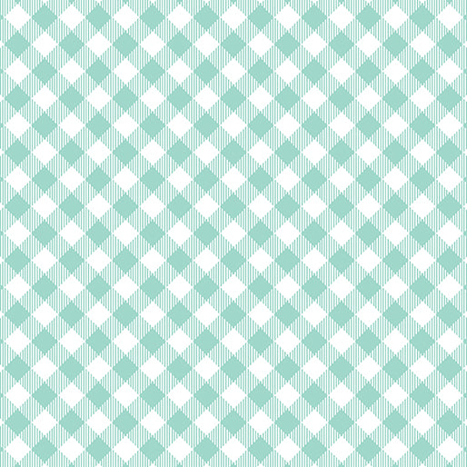 Gingham Plaid Aqua - Benartex Cotton