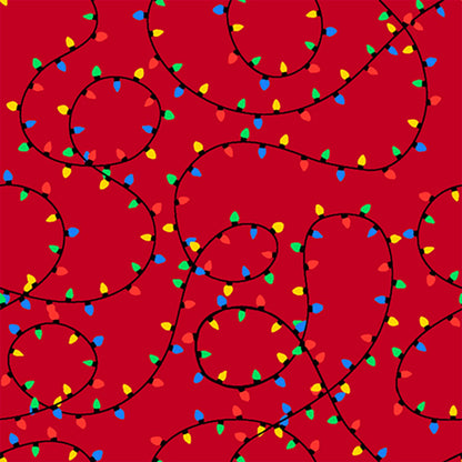 Red Holiday Lights - 3 Wishes Cotton