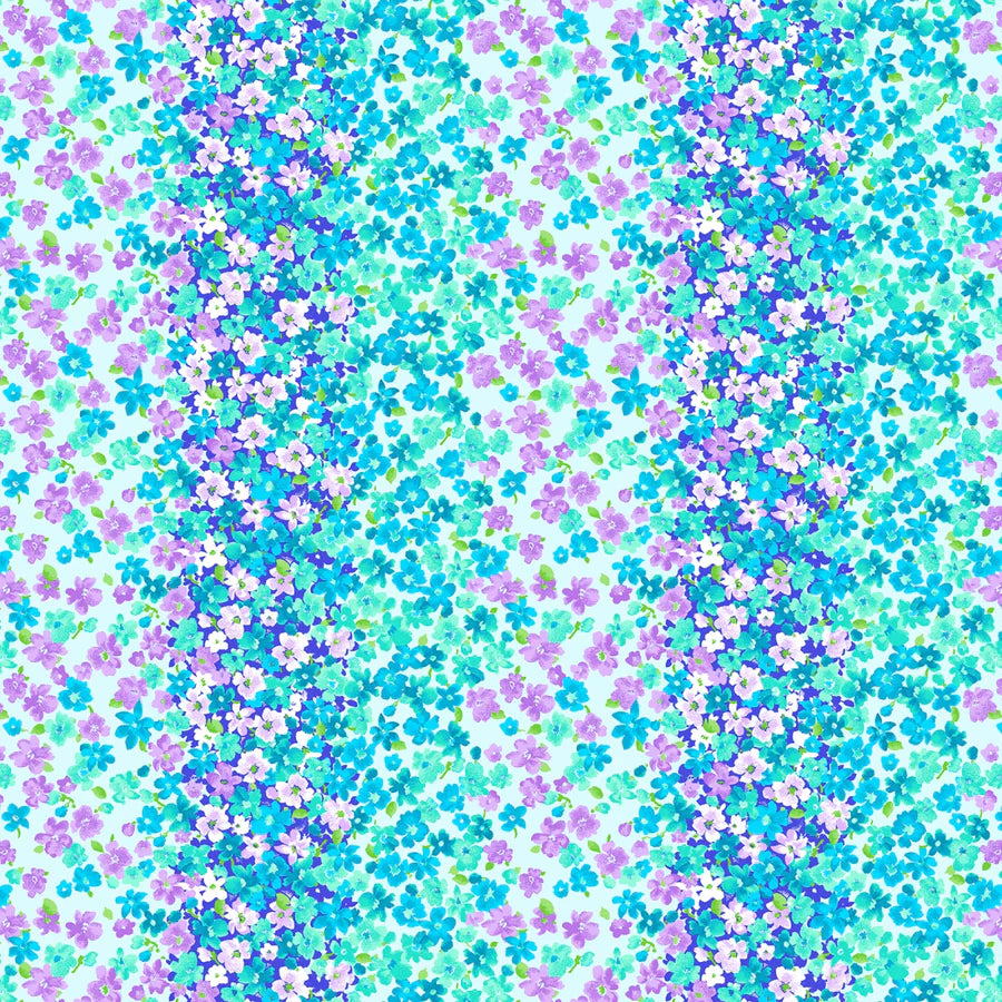 Keepsake Calico Teal - Fabric Traditions Cotton