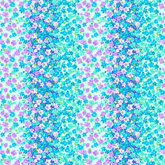 Keepsake Calico Teal - Fabric Traditions Cotton