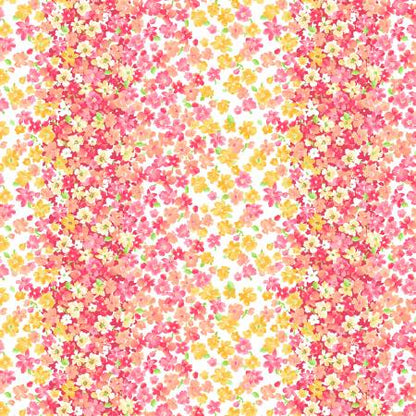 Red Floral Calico - Fabric Traditions Cotton