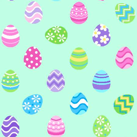 Decorated Easter Eggs - Fabric Traditions Cotton