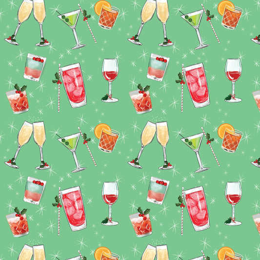 Happy Hour - North Pole Social Club - Camelot Cotton