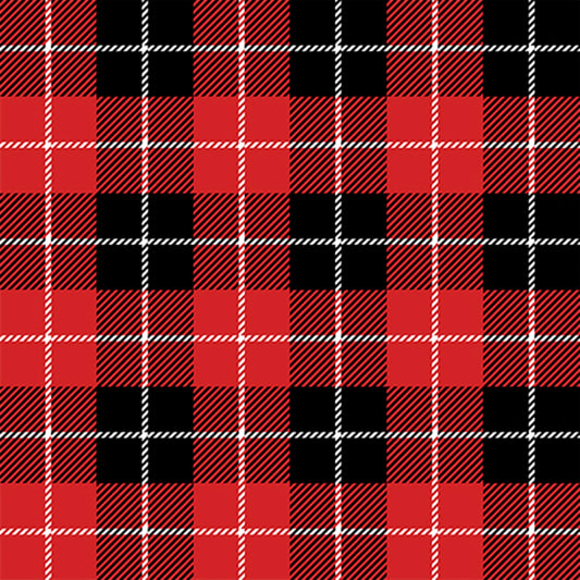 Red Holiday Plaid - 3 Wishes Cotton