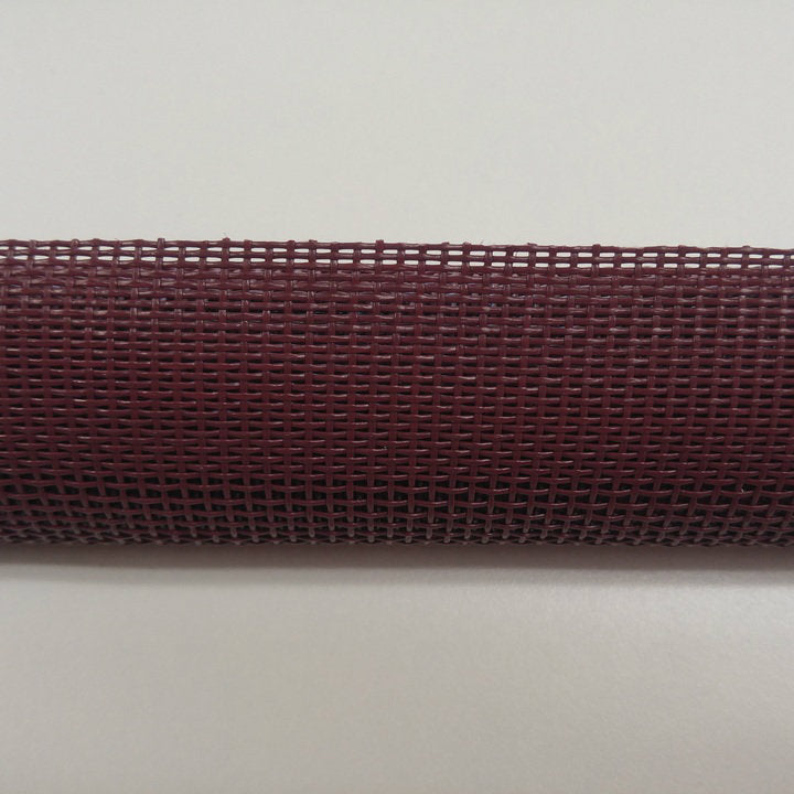 Burgundy Vinyl Bag Mesh Roll