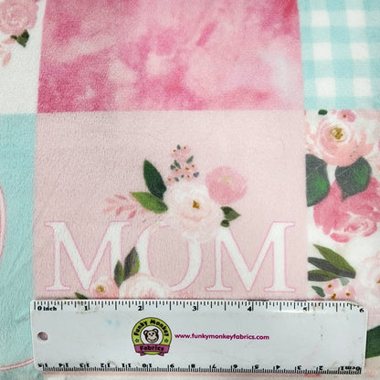 Pink I Love Mom Digital - Shannon Fabrics Cuddle Minky