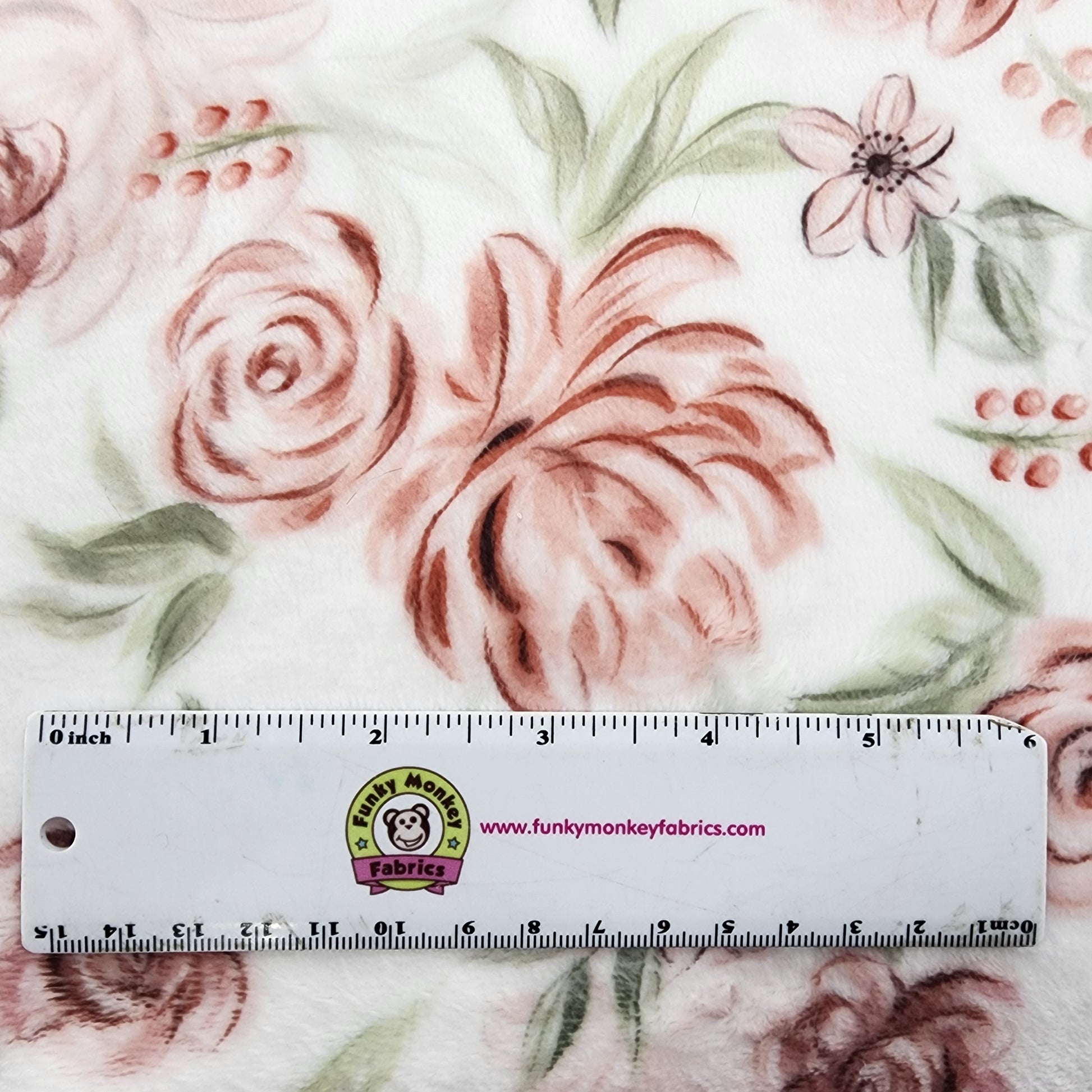 Sweet Flowers Double Sided Cloud Cuddle - Shannon Fabrics Cuddle Minky
