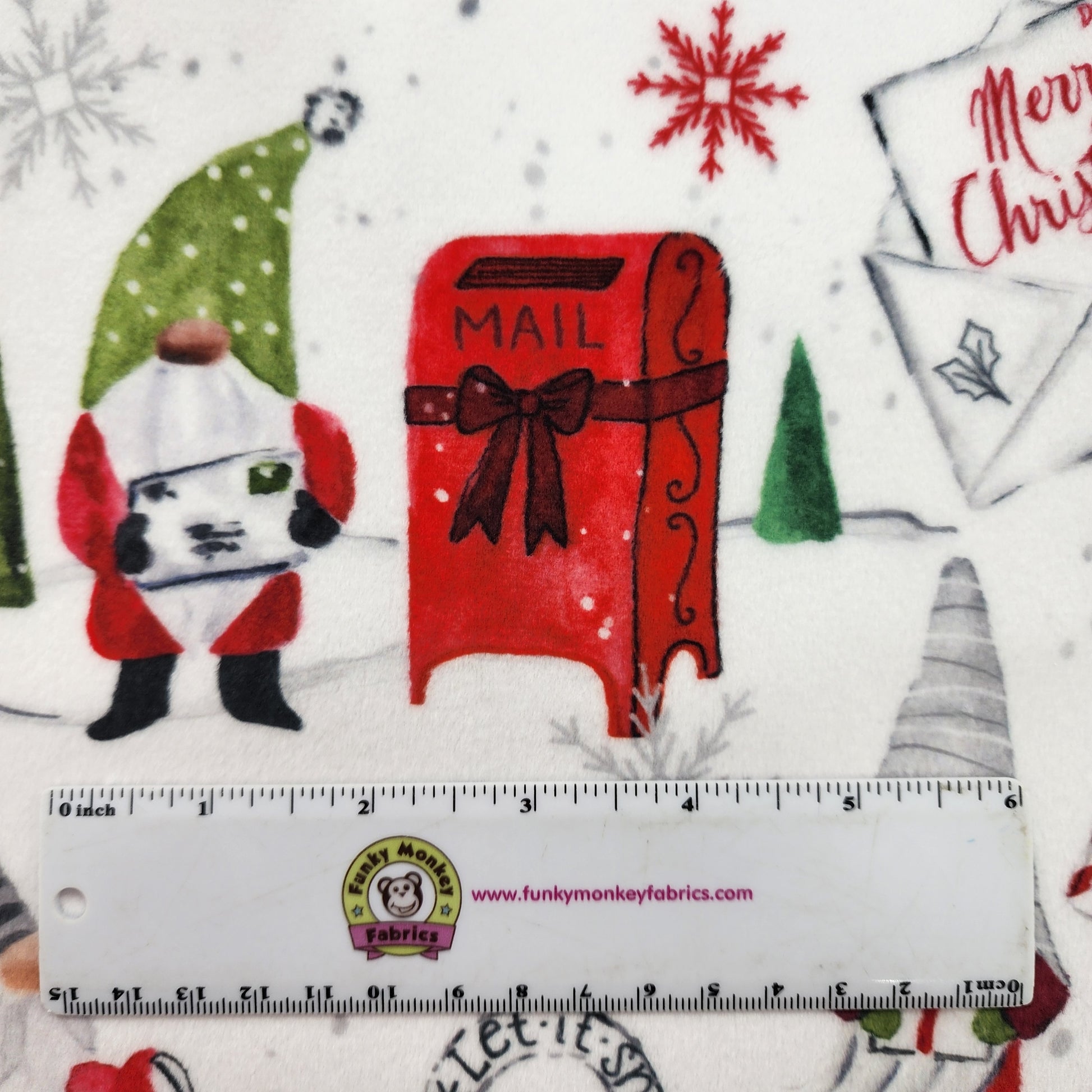 CLEARANCE Scarlet Gnome Express Digital - Shannon Fabrics Cuddle Minky