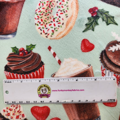 CLEARANCE Sweet Treats Chocolate Digital - Shannon Fabrics Cuddle Minky