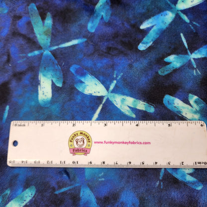 Midnight Bliss Batik Dragonfly Digital - Shannon Fabrics Cuddle Minky