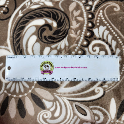 Taupe Paisley - Shannon Fabrics Cuddle Minky