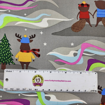 CLEARANCE Northern Lights Grizzly Purely Canadian Eh - Robert Kaufman Cotton