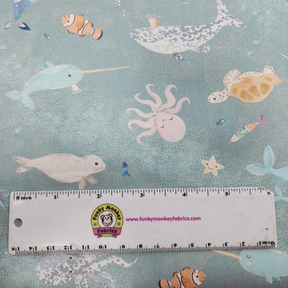 CLEARANCE Sea Life Dolphin - Robert Kaufman Cotton