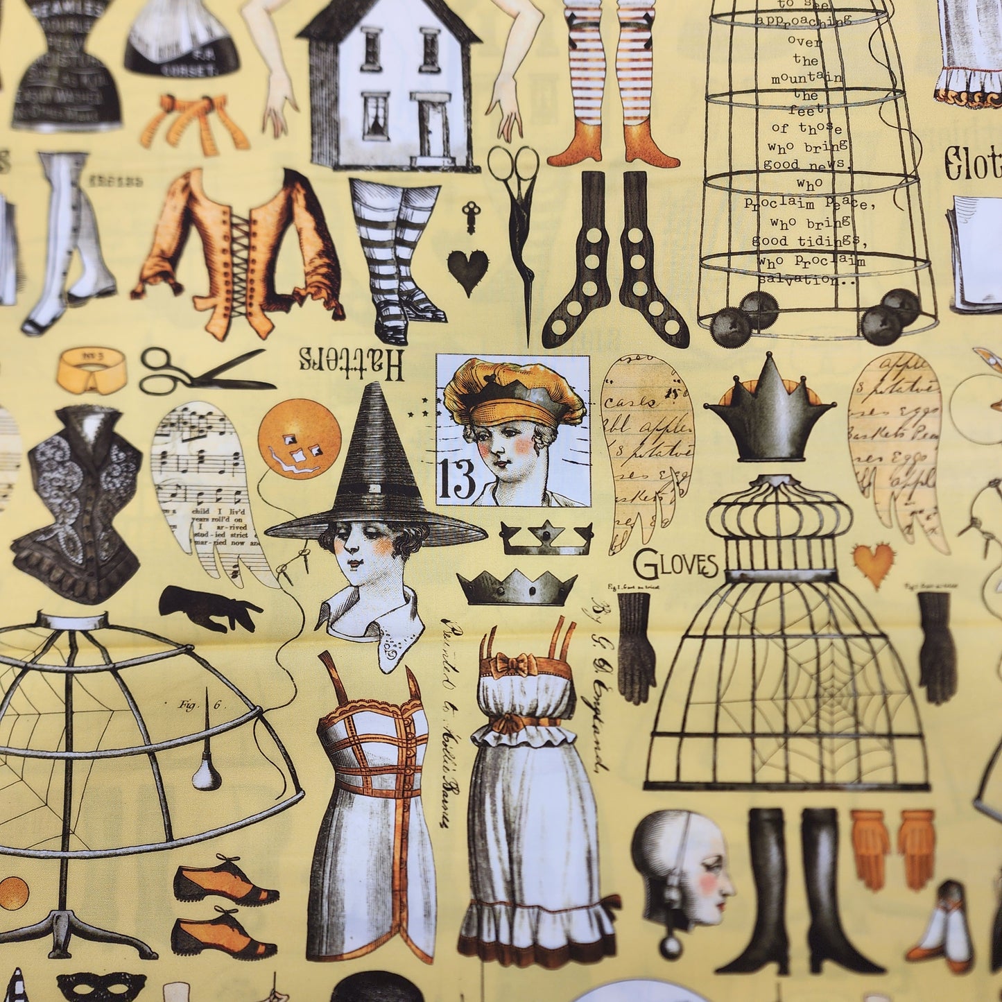 Queen of We'En - Riley Blake Cotton (CD13164r-yellow)