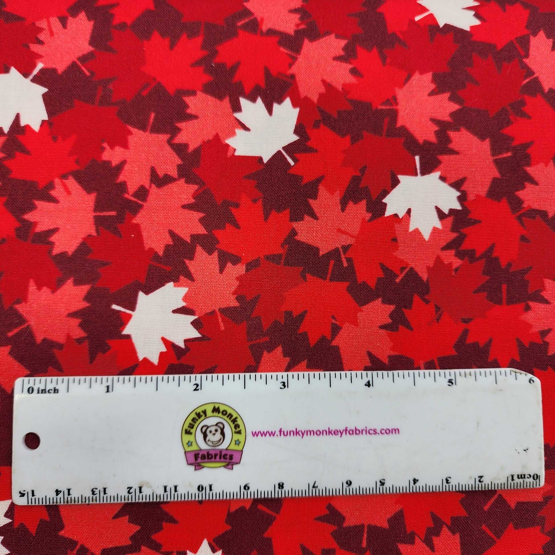 Canadian Christmas Red Maple Leaves - Windham Fabrics Cotton