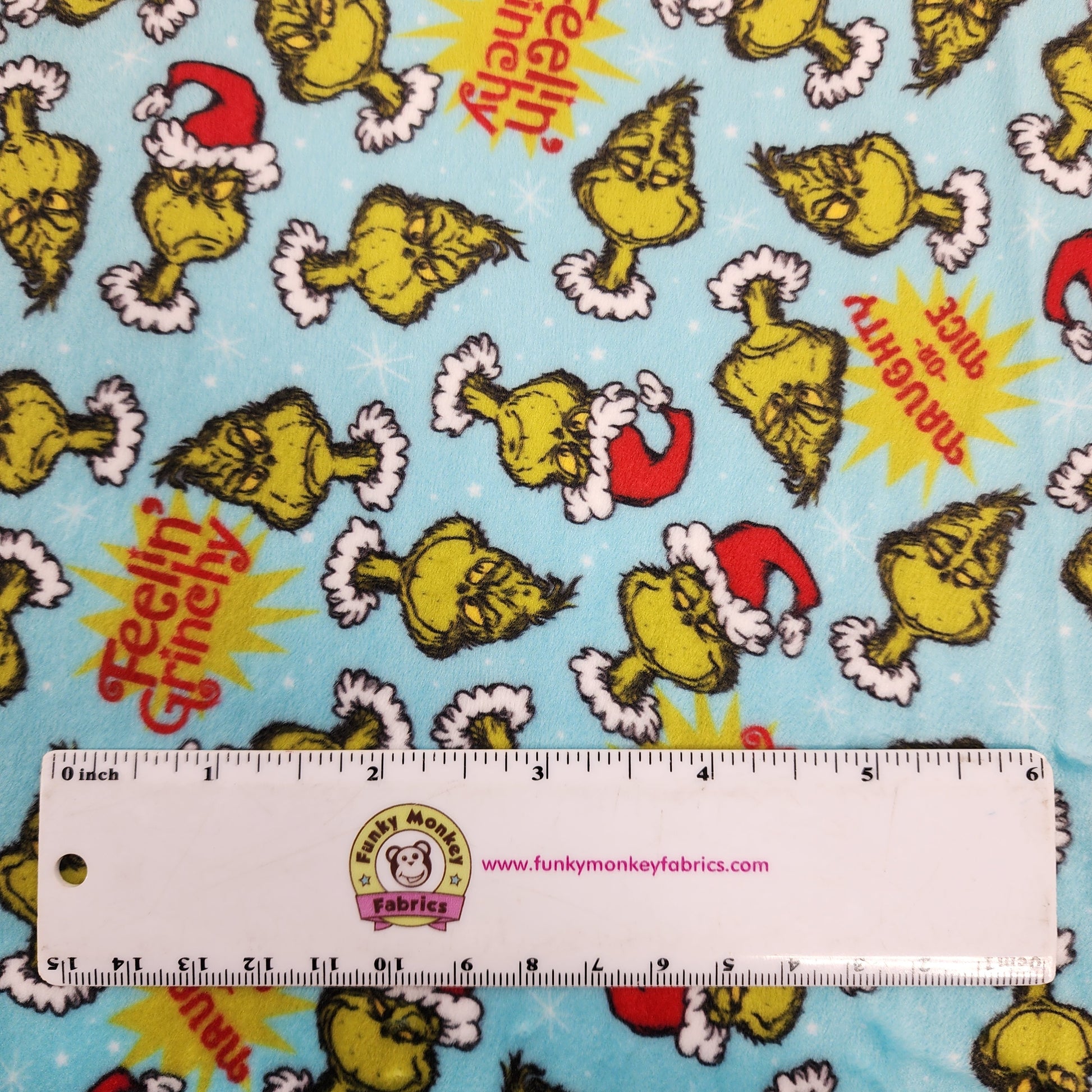 Grinch Sky - Robert Kaufman Minky