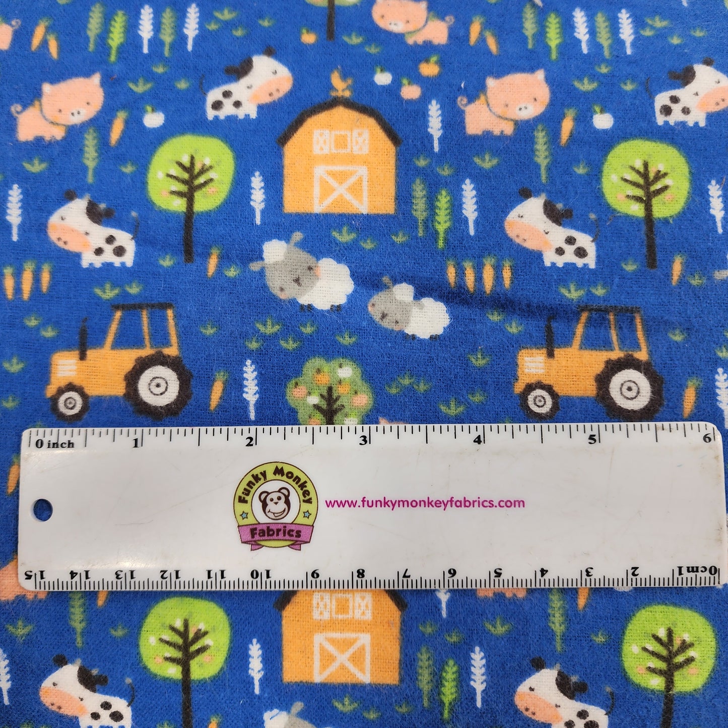 CLEARANCE Navy Barnyard Friends - Camelot Flannel
