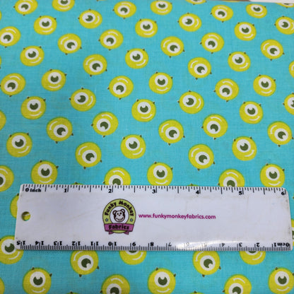 CLEARANCE Mike Wazowski Aqua - Camelot Cotton