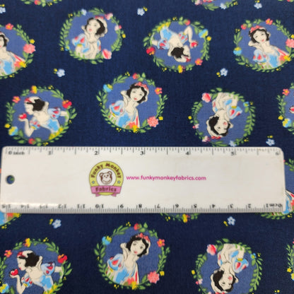 CLEARANCE Navy Snow White Wreaths - Camelot Cotton